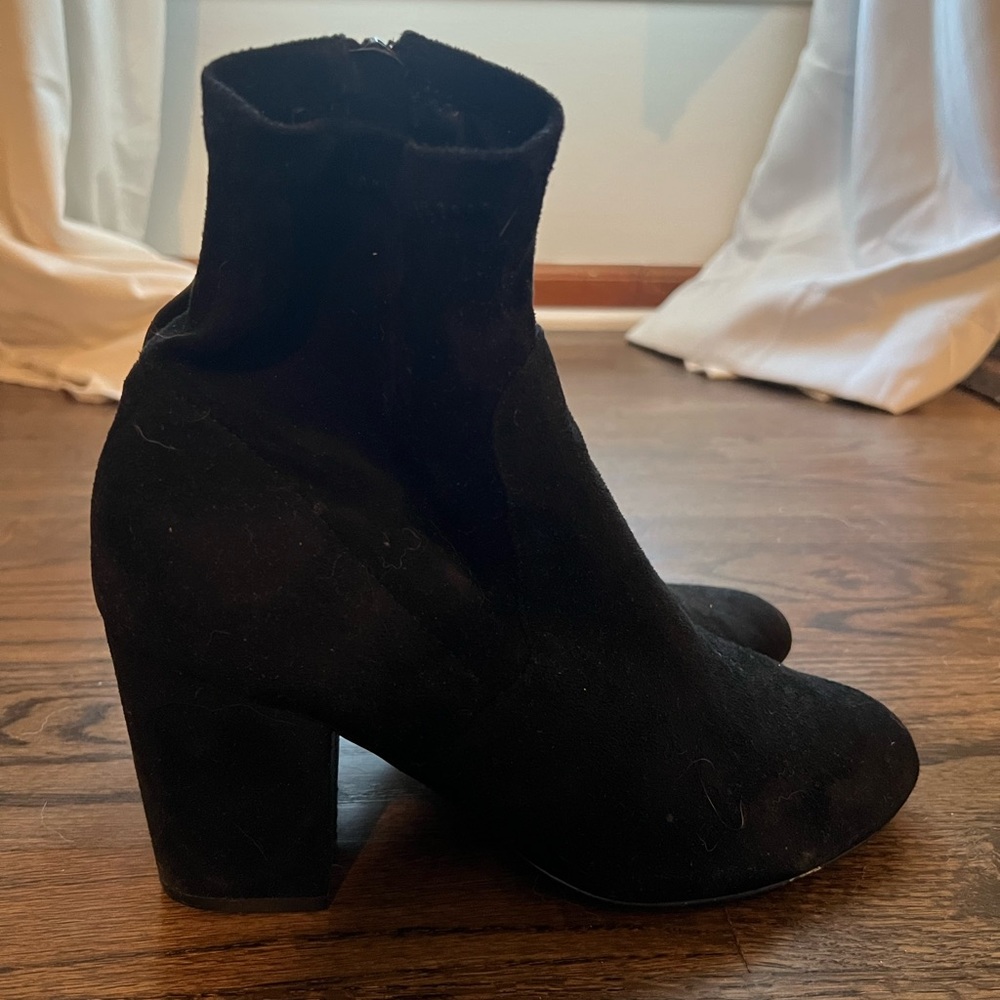 Steve Madden black suede ankle booties